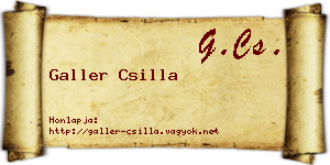 Galler Csilla névjegykártya
